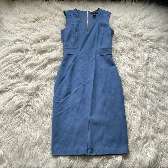 WHBM Seamed Sheath Dress Blue - Picture 2 of 5